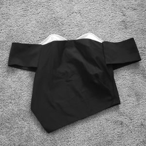 Tibi black n white top